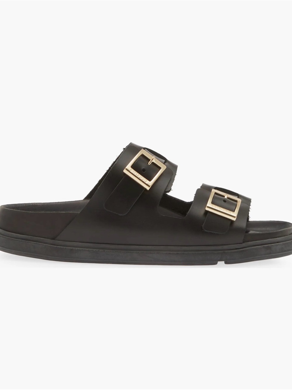 Birkenstock Black Milano Sandals with Gold Buckles - Picture 4 of 13